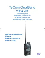 Team Electronic TeCom-DualBand VHF & UHF Manual предпросмотр