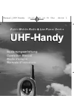 Team Electronic UHF-Handy Operation Manual preview