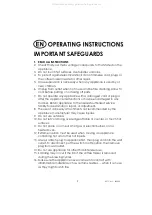 Preview for 2 page of Team International UST CM 1 Operating Instructions Manual