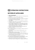 Предварительный просмотр 2 страницы Team International UST OV 1 Operating Instructions Manual