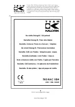 Preview for 1 page of Team Kalorik TKG RAC 1004 Operating Instructions Manual