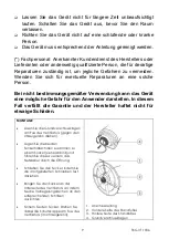 Предварительный просмотр 9 страницы Team Kalorik TKG VT 1036 Manual