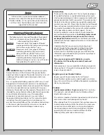 Предварительный просмотр 2 страницы Team Losi 810 Operation Manual
