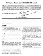 Preview for 3 page of Team Losi XXX-BK2 Owner'S Manual