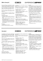 Preview for 2 page of Team Orion Experience 2 Pro Instruction Manual