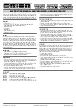 Preview for 1 page of Team Orion YDS2HV 1605 Instruction Manual And Warnings