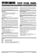 Preview for 2 page of Team Orion YDS2HV 1605 Instruction Manual And Warnings