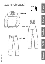 Preview for 1 page of teamdress 5420 002 Manual