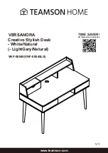 Teamson VERSANORA VNF-00045 Assembly Instructions Manual предпросмотр