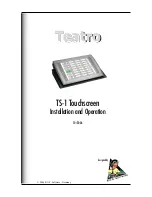 TEATRO TS-1 Installation And Operation Manual preview