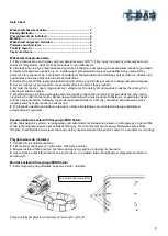 Предварительный просмотр 2 страницы Tebas MINI Saturn Owners Manual & Instruction