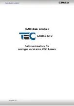 TEC Electronics CANTEC-F2-U Manual предпросмотр