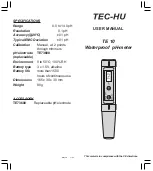 TEC-HU TE 10 User Manual предпросмотр