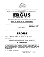 Preview for 2 page of TEC.LA Ergus WIG 160 CDI User Manual