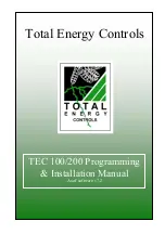 TEC 100 Programming & Installation Manual предпросмотр