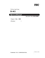 Предварительный просмотр 1 страницы TEC B-443 Service Manual