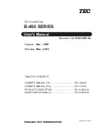 Preview for 1 page of TEC B-450 SERIES User Manual