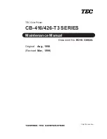 Preview for 1 page of TEC CB-416 Series Maintenance Manual