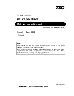 TEC ST-71 SERIES Maintenance Manual preview