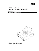 Предварительный просмотр 1 страницы TEC TEC MA-71 Owner'S Manual