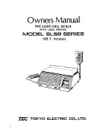 Предварительный просмотр 1 страницы TEC TEC SL59 SERIES Owner'S Manual