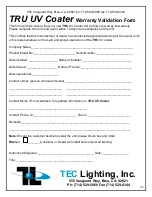 Preview for 82 page of TEC TRU UV Coater Operating And Safety Manual