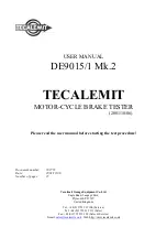 Предварительный просмотр 1 страницы TECALEMIT DE9015/1 User Manual