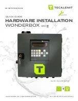 Предварительный просмотр 1 страницы TECALEMIT WONDERBOX Gen II US110500700 Quick Manual, Hardware Installation