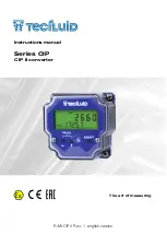 Предварительный просмотр 1 страницы Tecfluid CIP II Instruction Manual