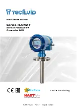 Tecfluid FLOMAT Series Instruction Manual предпросмотр