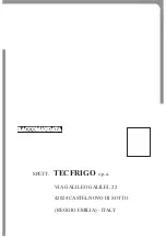 Preview for 62 page of Tecfrigo PROXIMA M Installation And Use Manual