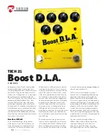 Preview for 1 page of Tech 21 Boost D.L.A Product Review