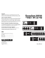 Preview for 1 page of Tech 21 SansAmp RPM Owner'S Manual