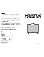 Preview for 1 page of Tech 21 Trademark 10 Owner'S Manual