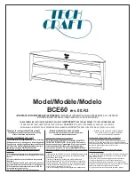 Preview for 1 page of Tech Craft BCE60 Assembly Instruction Manual