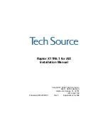 Preview for 1 page of Tech Source RAPTOR 1100T - X11R6.1 FOR AIX Installation Manual