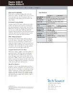 Предварительный просмотр 2 страницы Tech Source Raptor 4000-R Specification Sheet