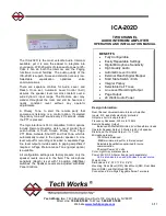 Preview for 1 page of Tech Works ICA-202D Operation And Installation Manual