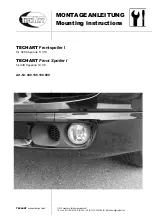 Preview for 1 page of Techart Front Spoiler I Mounting Instructions