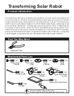 Preview for 3 page of TechBrands solar robot Assembly & Instruction Manual