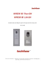 TECHFASS WREM 80 LithGH User Manual preview