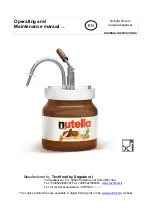 Techfood Manual Nutella Dispenser Original Instructions Manual preview