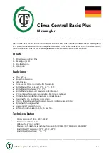 Preview for 19 page of TechGrow Clima Control Plus Manual