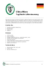 Preview for 12 page of TechGrow Clima Micro Day/Night Fan Control User Manual