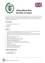 Preview for 9 page of TechGrow Clima Micro Plus Min/Max Fan Speed User Manual