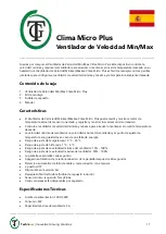 Preview for 17 page of TechGrow Clima Micro Plus Min/Max Fan Speed User Manual