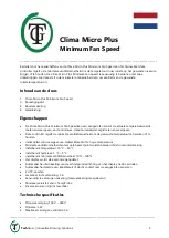 Preview for 5 page of TechGrow Clima Micro Plus Minimum Fan Speed User Manual