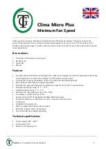 Preview for 9 page of TechGrow Clima Micro Plus Minimum Fan Speed User Manual