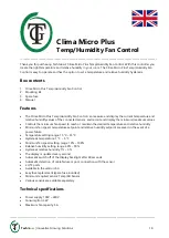 Предварительный просмотр 10 страницы TechGrow Clima Micro Plus User Manual