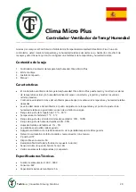 Предварительный просмотр 20 страницы TechGrow Clima Micro Plus User Manual